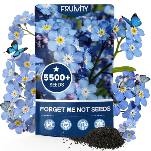 Forget Me Not Seeds 5500 Flower Seeds Forget-Me-Not Seed Packet Collection Forget-Me-Not Seeds for Planting Easy to Grow Ground Cover Use Perfect for Borders and Containers (Forget Me Not)