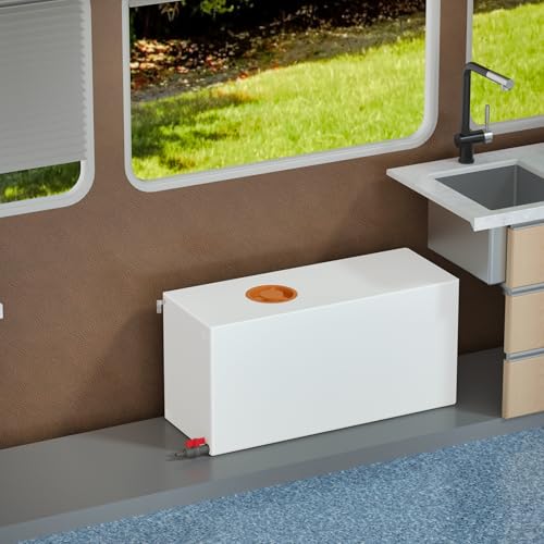 Image of TORVA 30 Gallon Fresh Water Tank, BPA Free Water Tank for Drinking, Cooking, Cleaning, Showering, Portable Water Storage for Campers, Trailers, Motorhomes, RVs (34'' x 13'' x 16.5'')