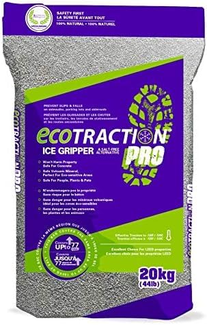 ecoTraction PRO ET20X Winter Safety Traction, eco-Friendly, Safe for Concrete and All Surfaces, Pet Safe, Natural Volcanic Mineral for Walkway, Driveway, Small Roads, 20kg Bag