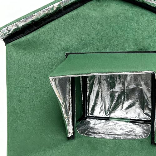 Caseta para gatos aislada al aire libre – Gran refugio de invierno climatizado, estructura de protección resistente a la intemperie | Confort térmico seguro para la pérdida de calor, terraza, balcón - imagen 6