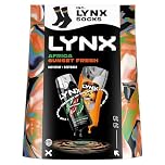 Lynx Gift Set Africa & Sunset Fresh with a body spray, a body wash and Socks perfect gifts for him 2 piece