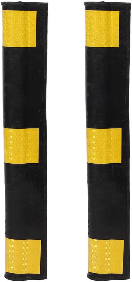 iplusmile 2pcs Reflective Rubber Corner Guards Easy to Install Wall Protectors for Parking Garages and Bumper Guards to Prevent Vehicle Damage