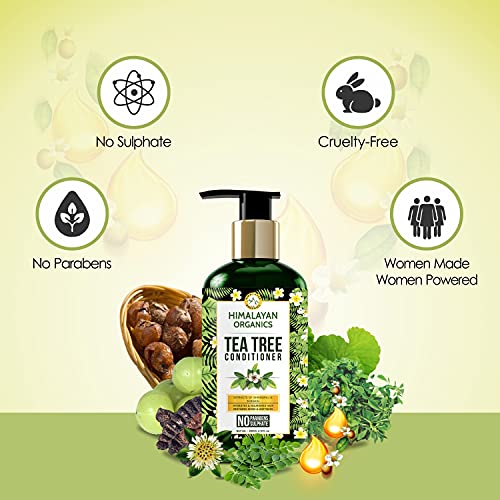 Image of Himalayan Organics Tea Tree Conditioner with Bhringraj Extract | Hair Fall Control | No Parabens, Sulphate & Mineral Oil | 300ml