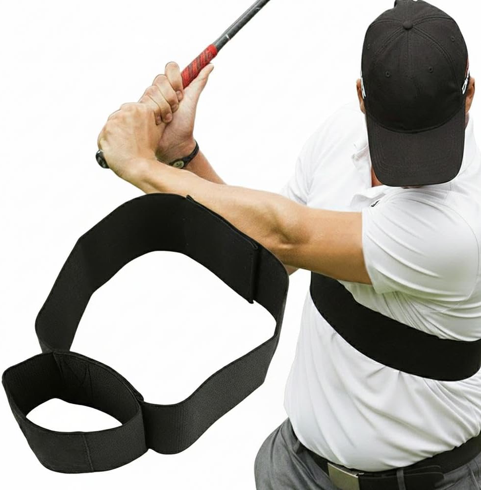 TRS Slider Golf Training Aid, Nylon Elastic Golf Swing Training Aid, Golfs Swing Trainer Arm Band for Beginners | Adjustable Swings Correcting Aids Arm Band Accessories for Beginner Golfs Sports