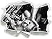 Produktbild Monocrome, Rockabilly, Retro Style Papier im 3D-Look, Wand- oder Türaufkleber Format: 92x62cm, Wandsticker, Wandtattoo, Wanddekoration