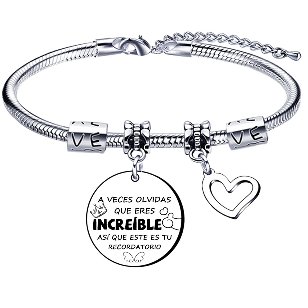 XQXQXZ Pulsera Inspiradora para Mujer Regalo Amiga Pulsera Amigo Pulsera Amistad Mujer Pulsera Mujer Personalizada, Regalos Cumpleaños para Mujer Mamás Tías Regalo Graduación, Regalo de Cumpleaños