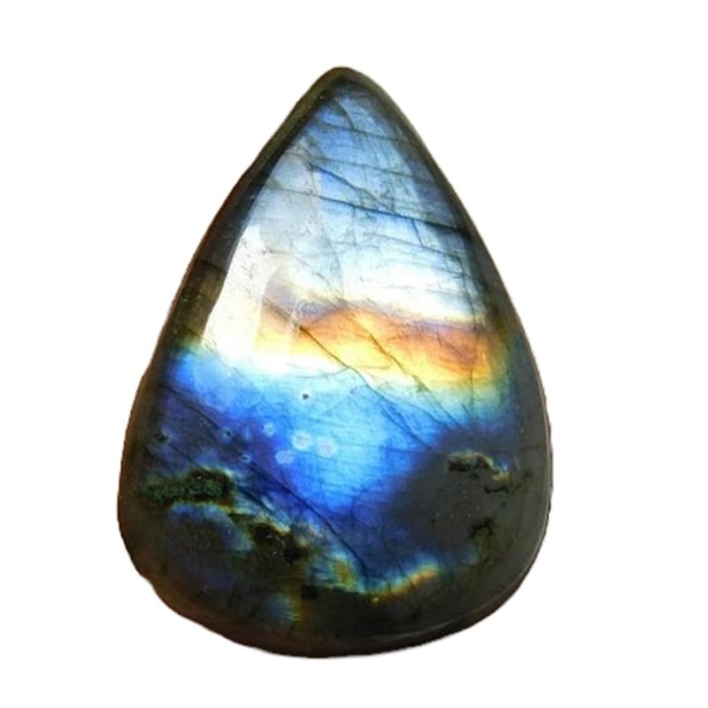 Labradorite naturelle de qualité cabochon poire 23 x 17 mm de joaillerie