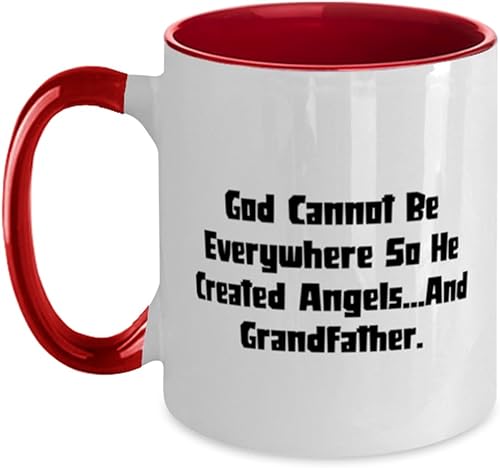 Miniatura 1 de Joke Grandfather Gifts, God Cannot Be Everywhere So He Created., Grandfather Two Tone 11oz Mug From Grandson, Gifts For Grandpa, Coffee mug, Tea