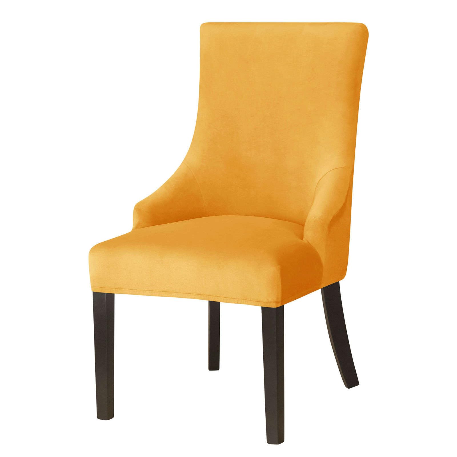 JHLD Velvet wingback side chair slipcover, armless wingback chair cover Stretch Soft sloping Armchair Covers Removable Washable for Dining Room Banquet-gold-1 Piece