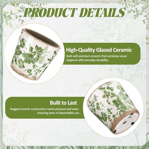 Récipient à fleurs en céramique vintage pour balconnière fleurie sans engorgement