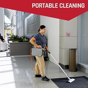 Hoover Commercial PORTAPOWER Lightweight Canister Vacuum Cleaner with Attachments, Portable Carriable Handheld Small Professional Grade Bagged, 8 Pounds, CH30000, Black Hoover Commercial PORTAPOWER Lightweight Canister Vacuum Cleaner with Attachments Portable Carriable Handheld Small Professional Grade Bagged 8 Pounds CH30000 Black