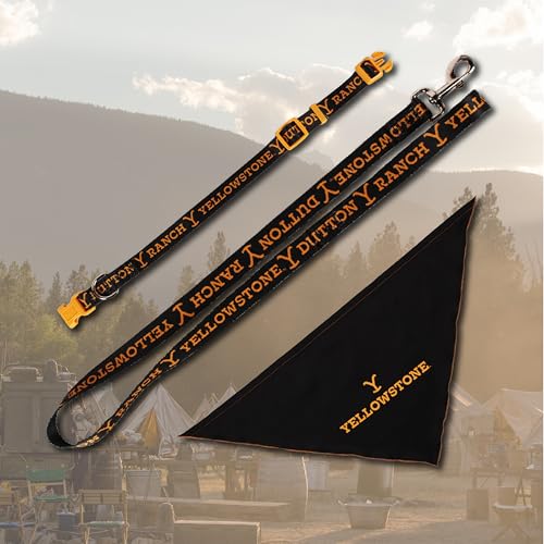 Disfraz para perro Yellowstone Dutton Ranch con collar y correa miniatura 4