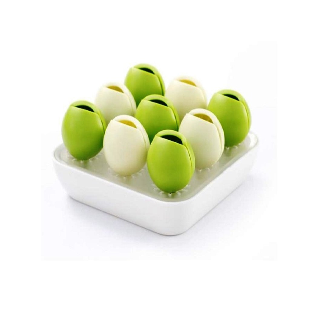 Magnusdeal Mini 9 Flowers Storage Box Desktop Debris Storage Box The Creativity Flowers are in Full Bloom The Cosmetics info Clerk Box.Color :(Green)