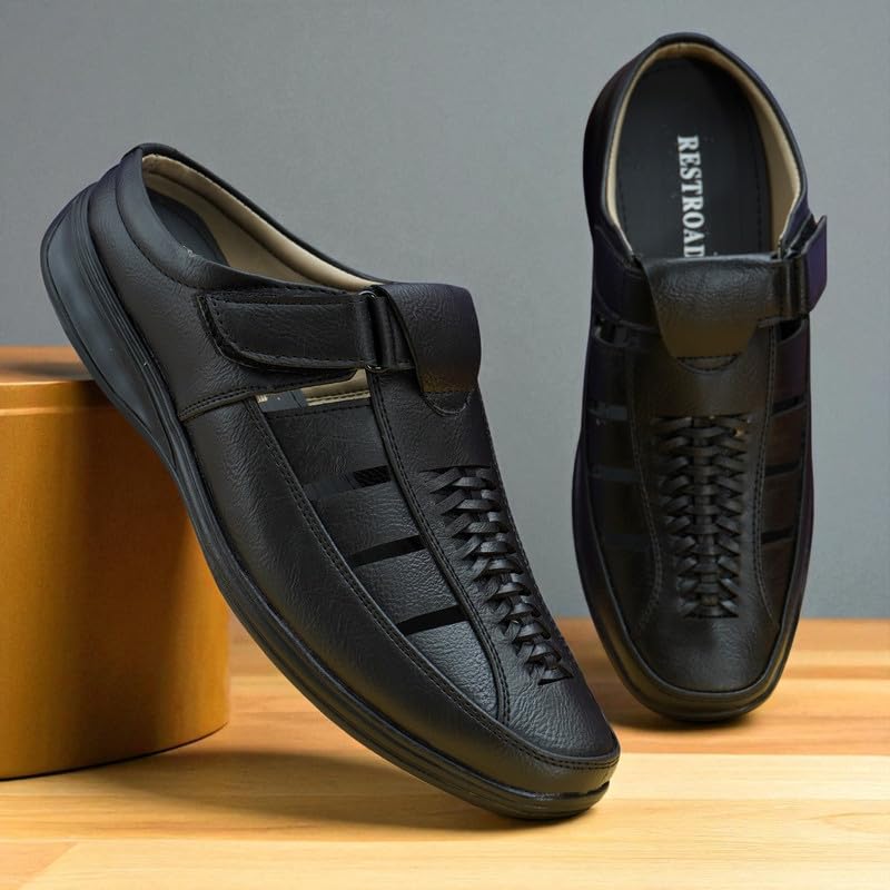 Image of Restroad Men's Synthetic Leather Sandals