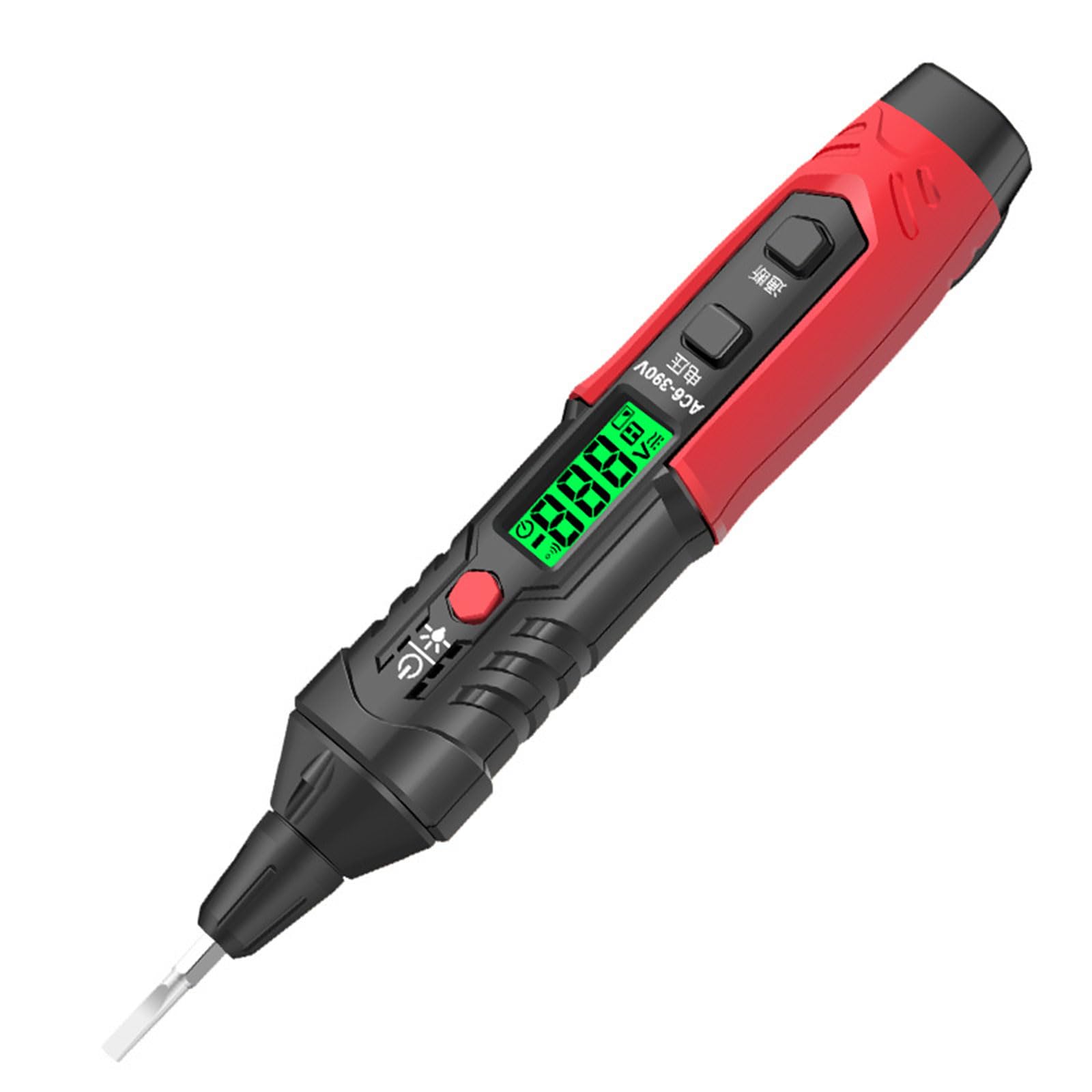 Alloneslife Testerer Pen Ac6v-390V Voltages Detectors Meter Voltmeter Buzzers Alarm Not-Contact Tester Breakpoints Finding Tool Not Voltages Tester Pen