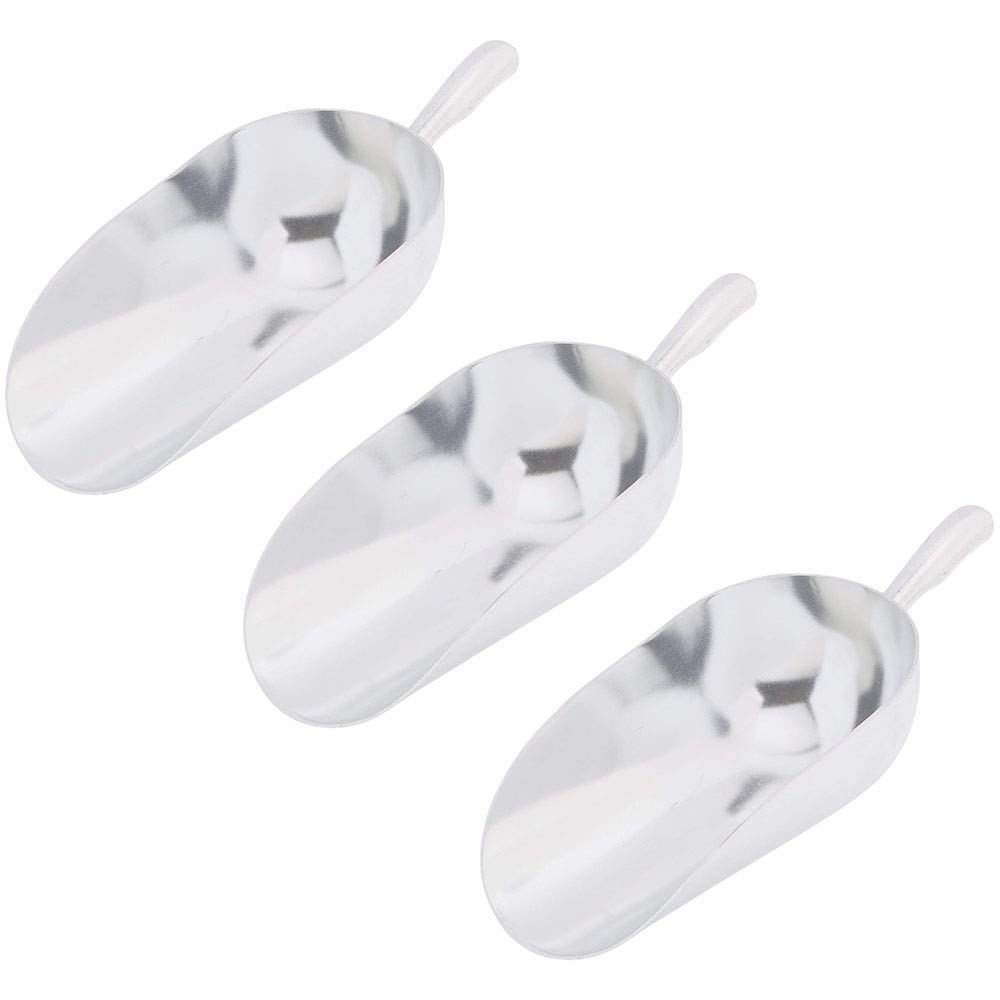 Winco AS-85 Aluminum Utility Scoop, 85-Ounce (Set of 3)