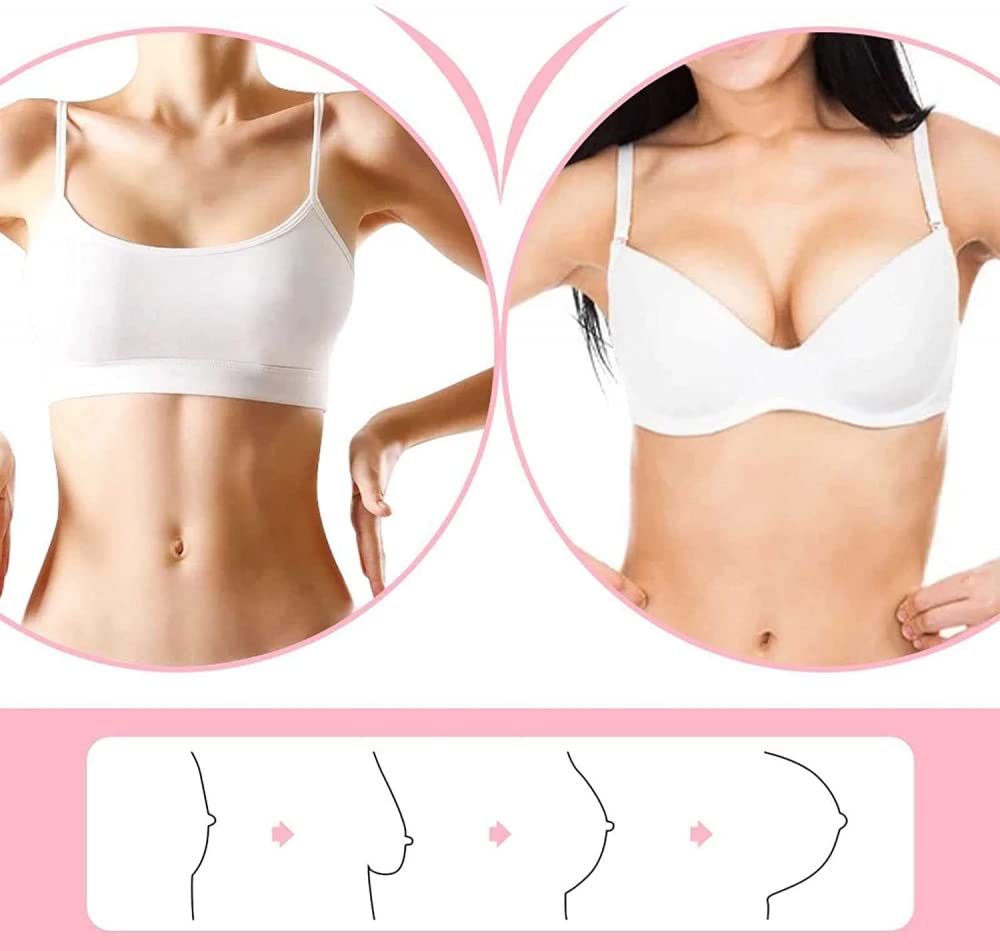 Dispositivo EléCtrico De Aumento De Pecho, Masajeador De Pecho EléCtrico De Doble Copa para Mujeres con Pechos Poco Desarrollados, Planos Y CaíDos.-S