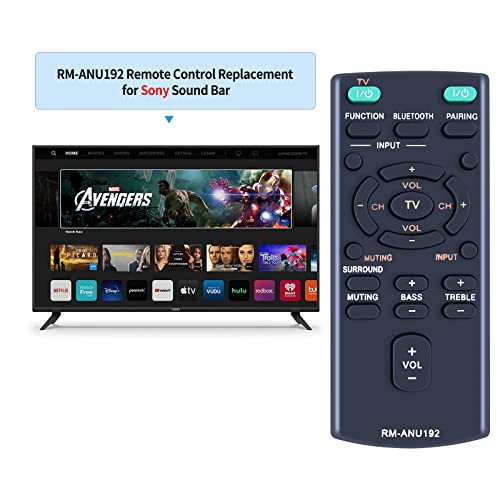 TCNOUMT RM-ANU192 Soundbar Remote Control Replacement for Sony Sound Bar SA-CT60BT SA-CT60 SS-WCT60 HT-CT60BT HT-CT60 SACT60BT SACT60 SSWCT60 HTCT60BT HTCT60 - Image 2