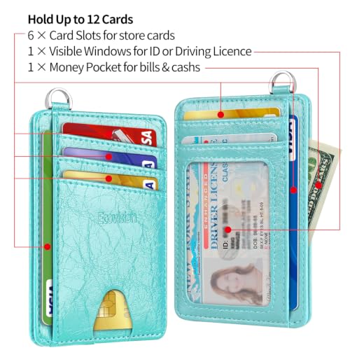 Image of Slim Minimalist Front Pocket Wallet, RFID Blocking Credit Card Holder Wallet with Integrated D-Shackle for Men Women