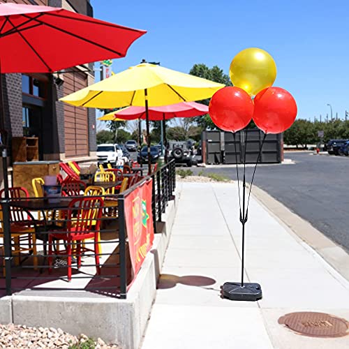Image of Weatherproof Reusable Balloon Triple Cluster Pole Kit - Helium Free Plastic Outdoor Balloons