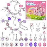 [Materiales seguros y sin preocupaciones] - Los accesorios de este calendario de adviento de joyería DIY para niñas están hechos de una aleación y resina ecológica, no tóxica, inodora y segura para usar. Tanto la pulsera como el collar son ajustables, duraderos y no se decoloran ni se deforman fácilmente.