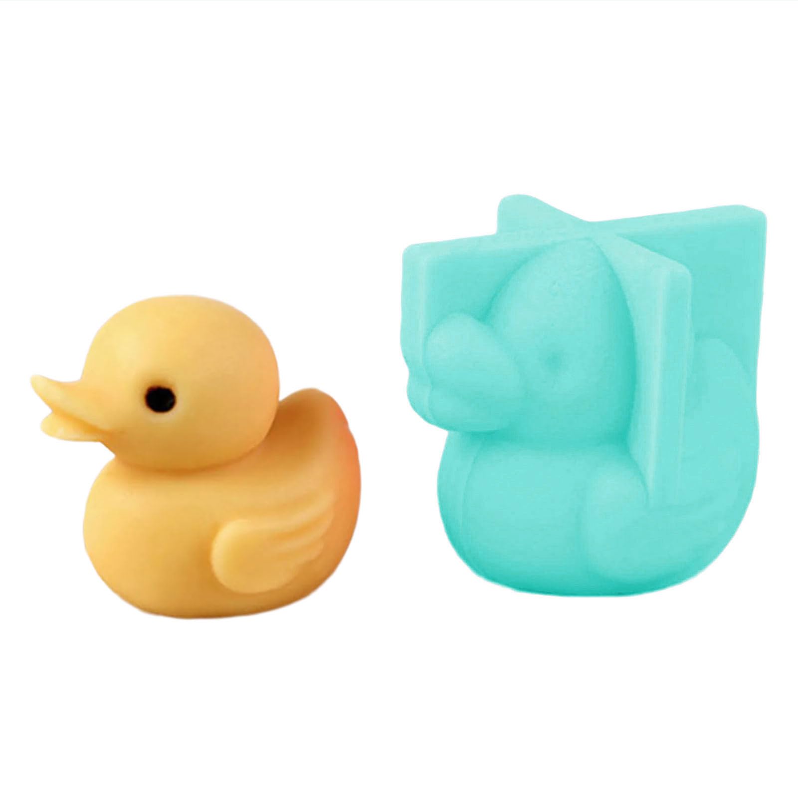 Laikoutd Multicolor Duck Figurine Silicone Molds For Epoxy Resin Making Soap Candy Cake Duck Fondant Chocolate Birthday Cake Decorations Molds