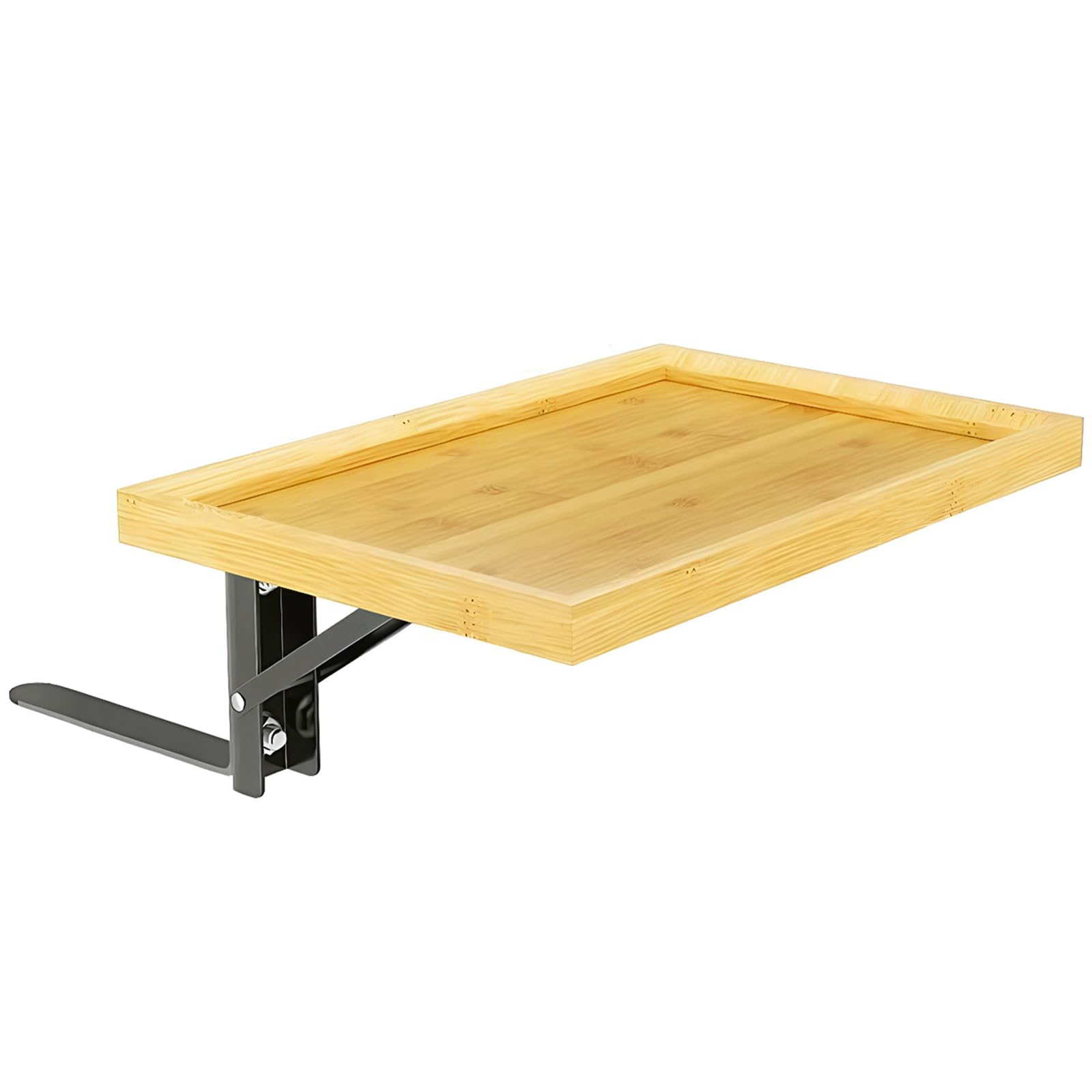 QUNZIDRESS Wooden Bunk Bedside Caddy Tray 12.91x8.66in, No-Drill Attachable Nightstand Organizer, Bedside Storage Tray for Dorm Loft Beds, Bunk Beds & Kids’ Room