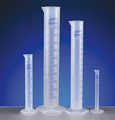 SCILABWARE090206 Graduated cylinder 1000 ml clear polypropylene, with pouring spout