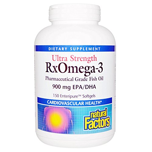 Natural Factors, Ultra Strength, (2 Pack) RxOmega-3, 900 mg EPA/DHA, 150 Enteripure Softgels
