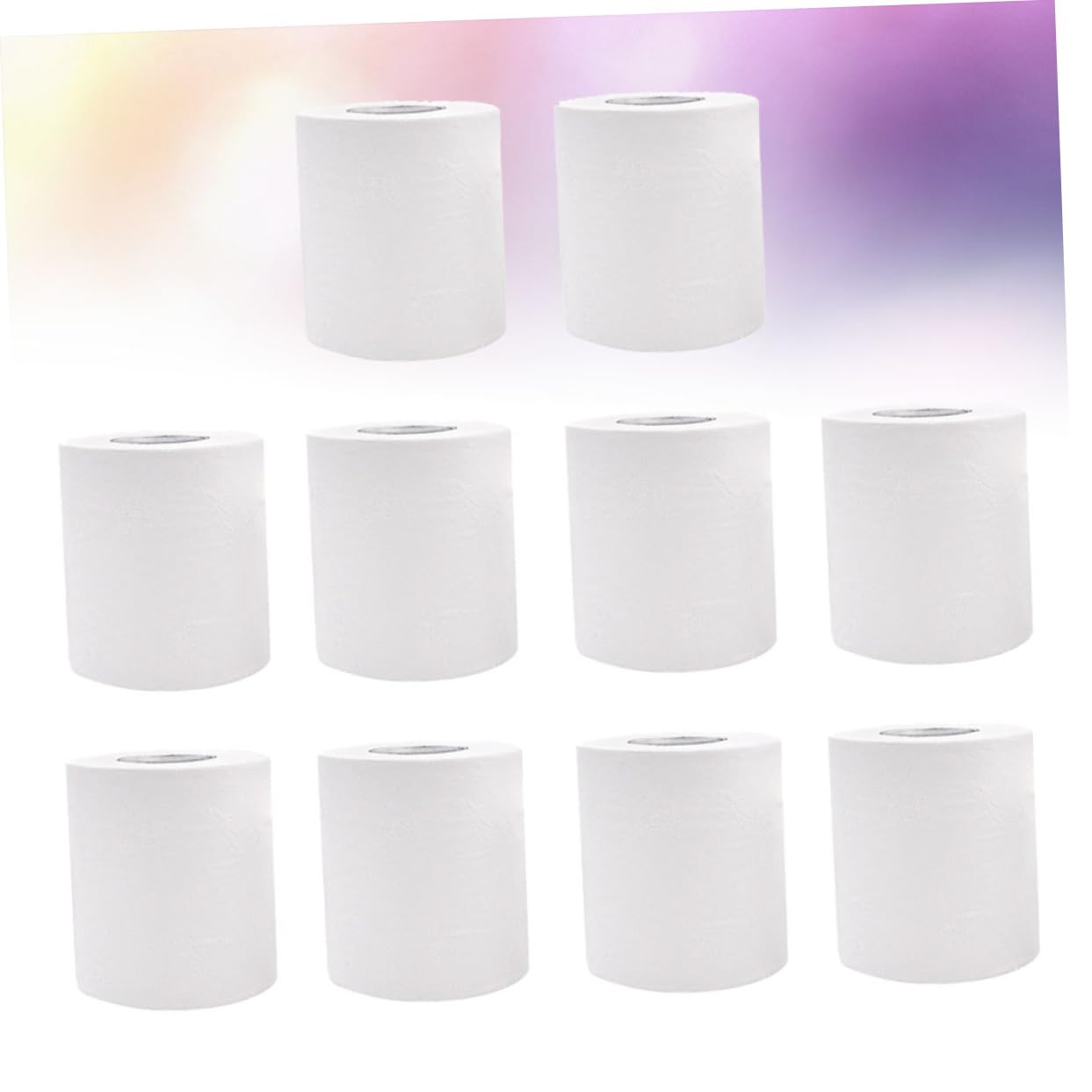 Petit Papier Toilette 10 Rouleaux 100g, Pâte de Bois, 4 Couches
