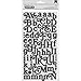 American Crafts Paillettes en Mousse Boho Soho Jardin Thickers Alphabet Autocollants, Noir