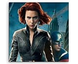 Black Widow Scarlett Johansson Leinwandbild in 60x60cm Made 