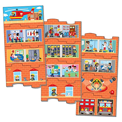 Galt, Tower Puzzle - Fire Station, Jigsaw Puzzles for Kids 12 piece puzzle, Ages 2 years Plus, Red, Yellow, 18 X 108Cm (7" X 43") - Image 4