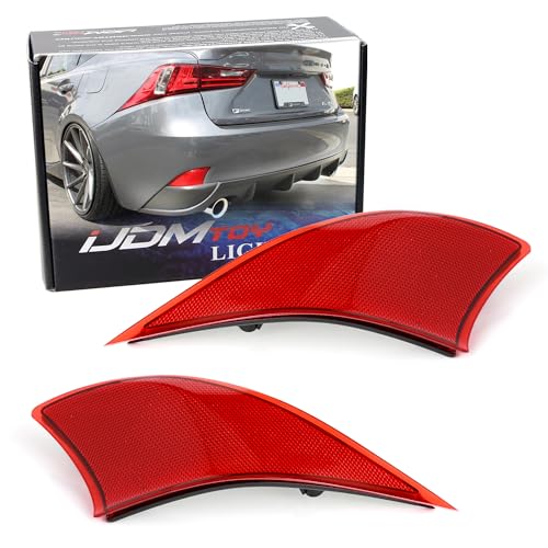 Image of iJDMTOY Rear Bumper Reflector Lenses For Lexus 2014-20 IS250 /IS300 /IS350 /IS