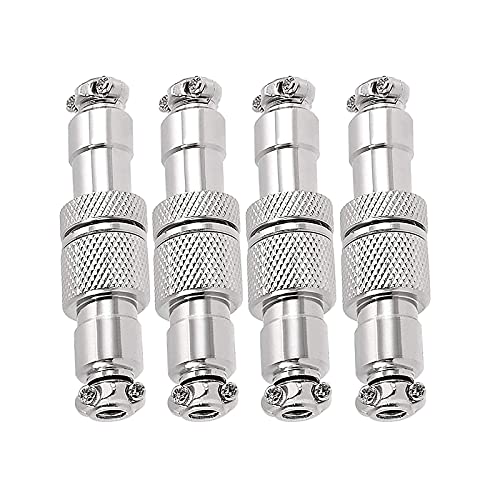 Conector de aviación 2 pines Pack x4 GX16 16mm miniatura 1
