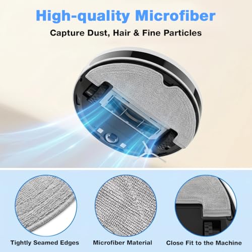 Image of HASTHIP 2Pcs Mop Pads Replacement Parts for Dreame D10 Plus / D10 Plus Gen Vacuum Cleaner, Microfiber Mop Cloths Set Accessories Kit Repair Spare Replace Attachments-Cleaning Tools