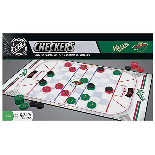 MasterPieces Juego de Mesa NHL Minnesota Wild Checkers 13" x 21"
