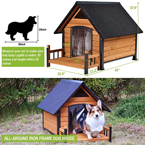 Dog House Outdoor Indoor Wooden Dog Cage with All Iron Frame Anti-Chewing for Small Medium Large Dogs Use,Raise Floor with Customized Plastic Feet Pad. Dog House Outdoor Indoor Wooden Dog Cage with All Iron Frame Anti-Chewing for Small Medium Large Dogs Use,Raise Floor with Customized Plastic Feet Pad.