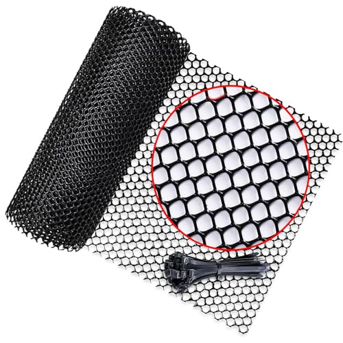 猫脱走防止フェンス RAYSING フェンスネット 長さ10m プラスチック メッシュ ネット 犬 猫 網戸脱走防止 ベランダ 転落防止 ネットフェンス 猫 脱走防止 窓 ネット ペットネットフェンス ガード 庭 木 保護ネット (穴0.8cm 幅40cm×長さ10m,ブラック)