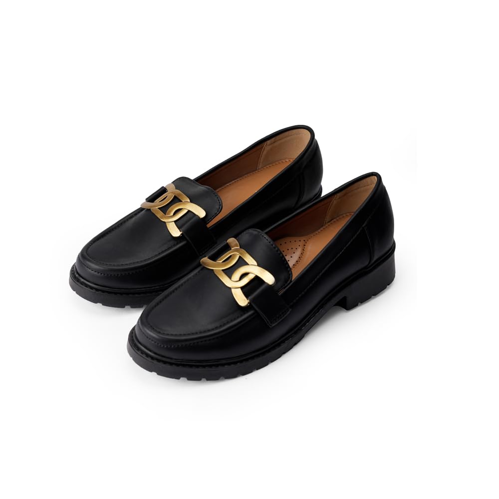 Indifeet Loafers for Women Woman Formal Loafer Ladies Stylish Platform Heel Footwear Womens Chunky Korean Shoes with Heels Girls Slip On Office Bellies Black (B0D2KLC1LV) Amazon Price History, Amazon Price Tracker