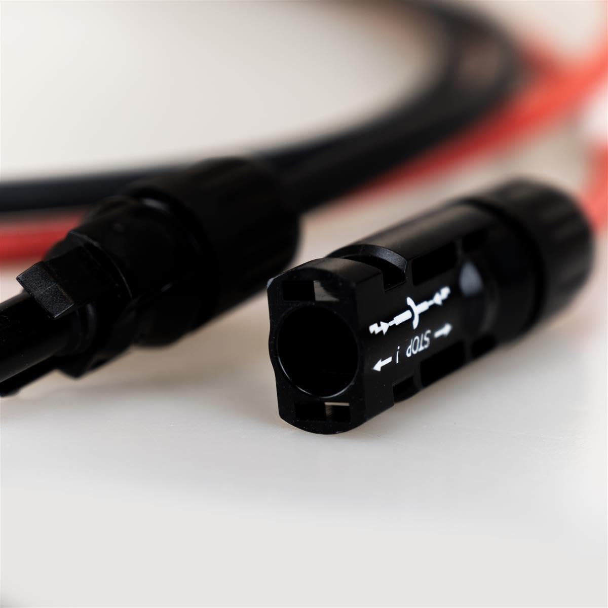 SET 6mm2 Solarkabel Verlängerungskabel Rot | Schwarz MC4 Stecker Solarstecker PV 25m