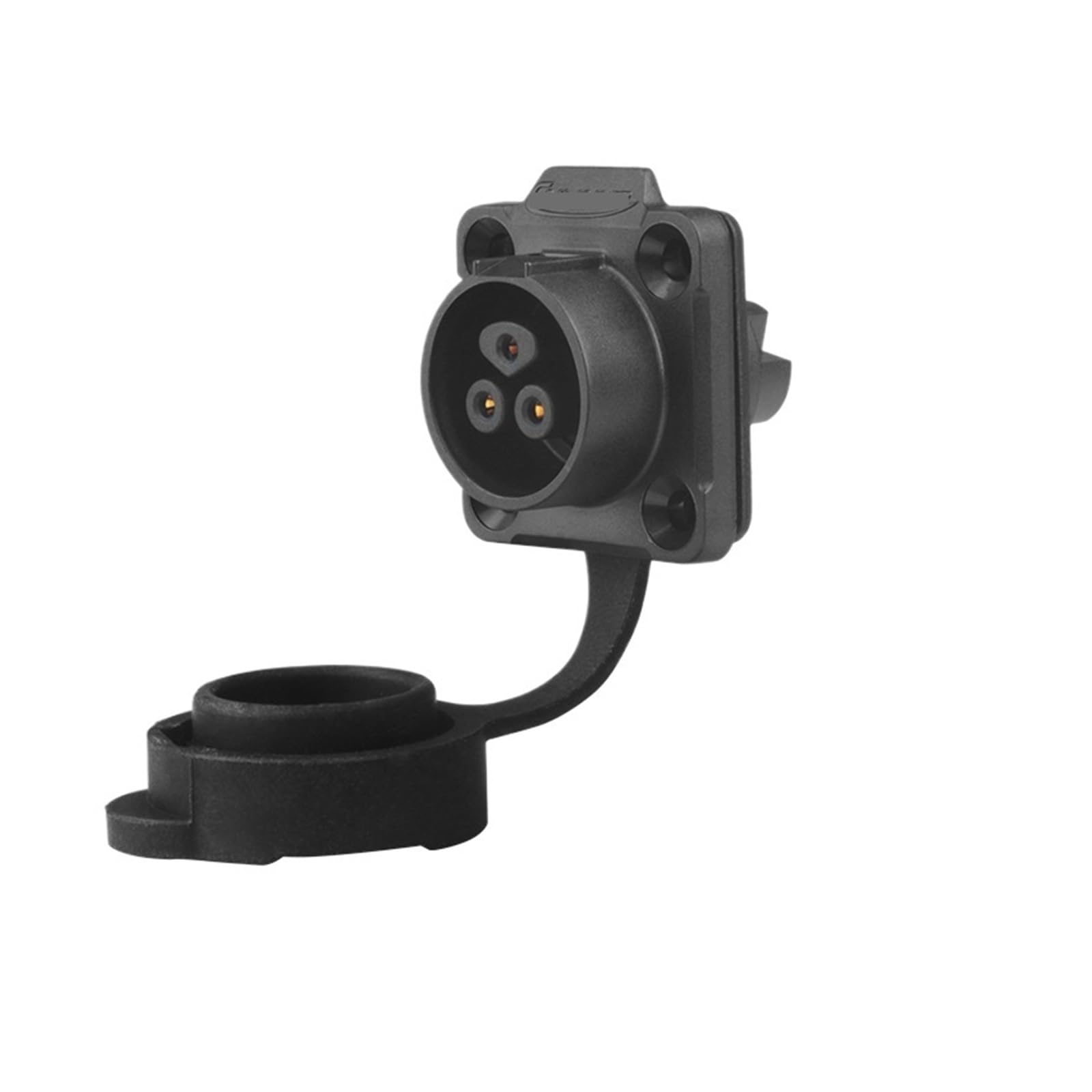 MUYTQAERG LP16 Aviation Plug Socket 3-core Waterproof Connector Screw-on Plastic Locking Wire(Flange female seat)