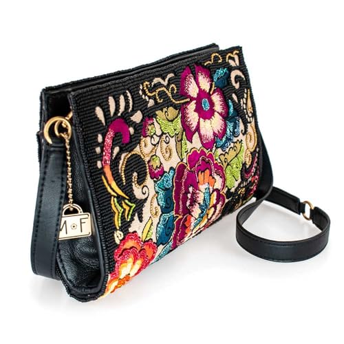 Mary Frances Last Tango Beaded Handbag Floral Embroidered Novelty Evening Clutch Crossbody Purse with Swirl Detailing, Multicolor3