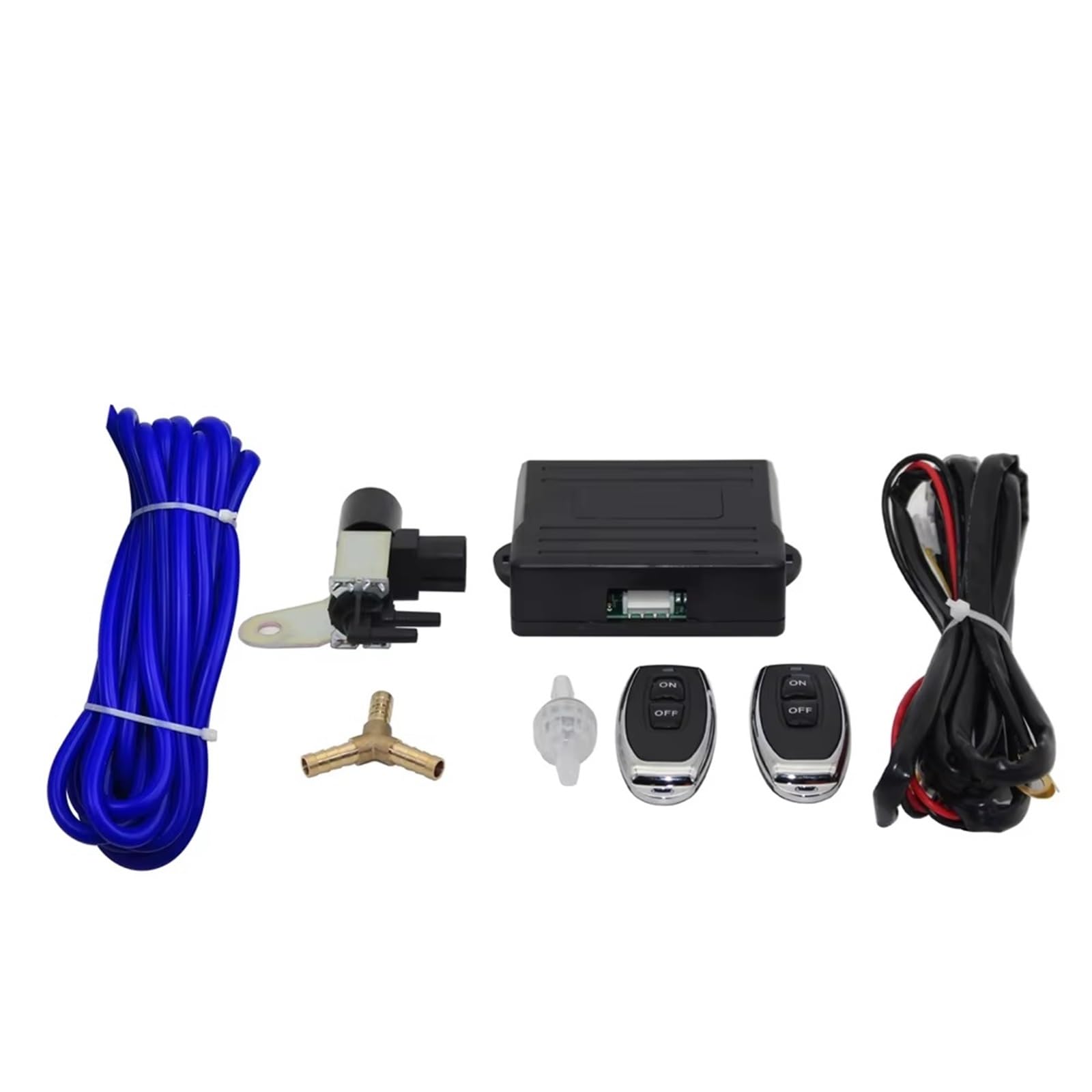 Auto Auspuffrohr Auto-Auspuffrohrsystem Ventildämpfer-Steuerungssets Vakuum-Controller Gerät Fernbedienung Schalter Universal(Valve 89mm)