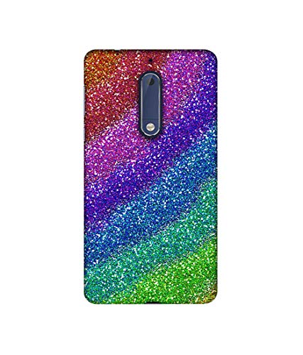 Image of Amazon Brand - Solimo Designer Multicolor Sparkle 3D Printed Hard Back Case Mobile Cover for Nokia 5