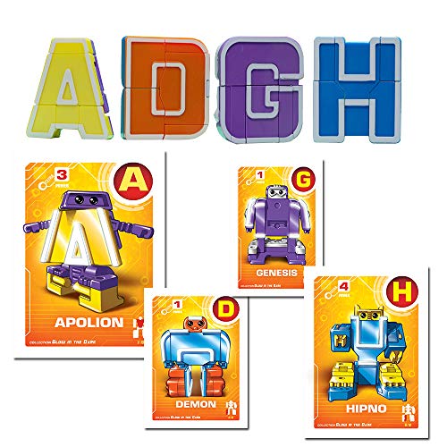 Letrabots A-D-G-H - Lote de 4 Letras