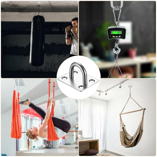 4 Stück Augplatte Edelstahl, Augplatte mit Öse Edelstahl Decksplatte Augplatten, Wandösen Decken-Haken Sonnensegel Deckenbefestigung & Wand-Befestigung