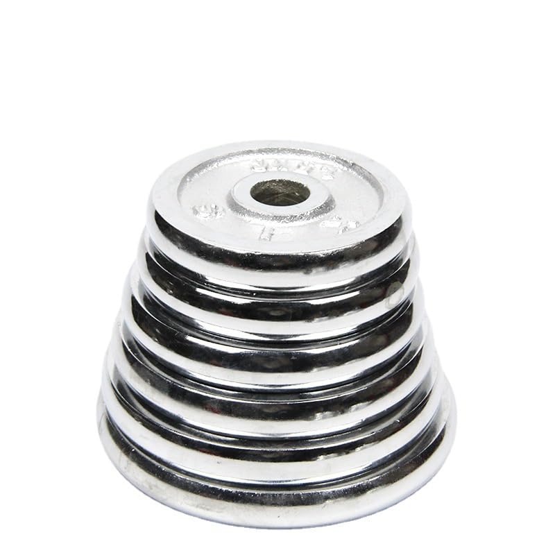Plates Electroplated Weight Plates Solid Iron, Silver-coated Dumbbell Plates, Small Hole Weight Plates for Adding Weight, Accessories for Home Fitness