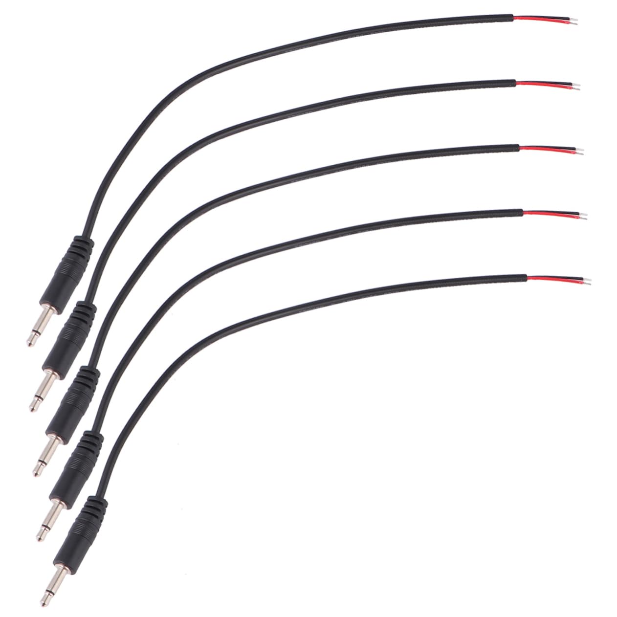 CIYODO 3.5mm Mono Audio Cable Male Plug 10 Pieces Stereo Sound Cord for Headphones Repair