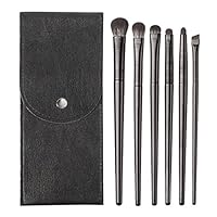 LacyMC 6pcs Lidschatten Make-Up Pinsel Set,Pinsel Kosmetiktasche Portable Reise Make Up Pinsel Tasche,Pinselset Makeup Professionelles Foundation Make up Pinsel Set(Schwarz)